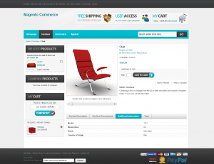 magento 蓝色模板